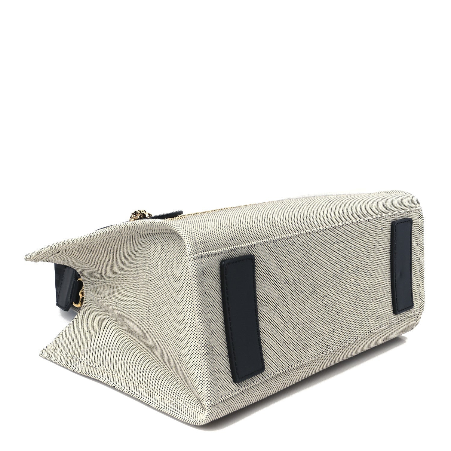 Versace Canvas Studded Logo Tote Bag Beige 4 of 11