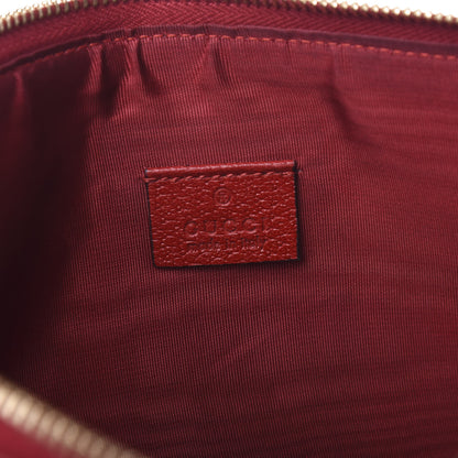 Gucci Canvas Sylvie Stripe Logo Zip Pouch Mystic White Hibiscus Red Maritime 5 of 9