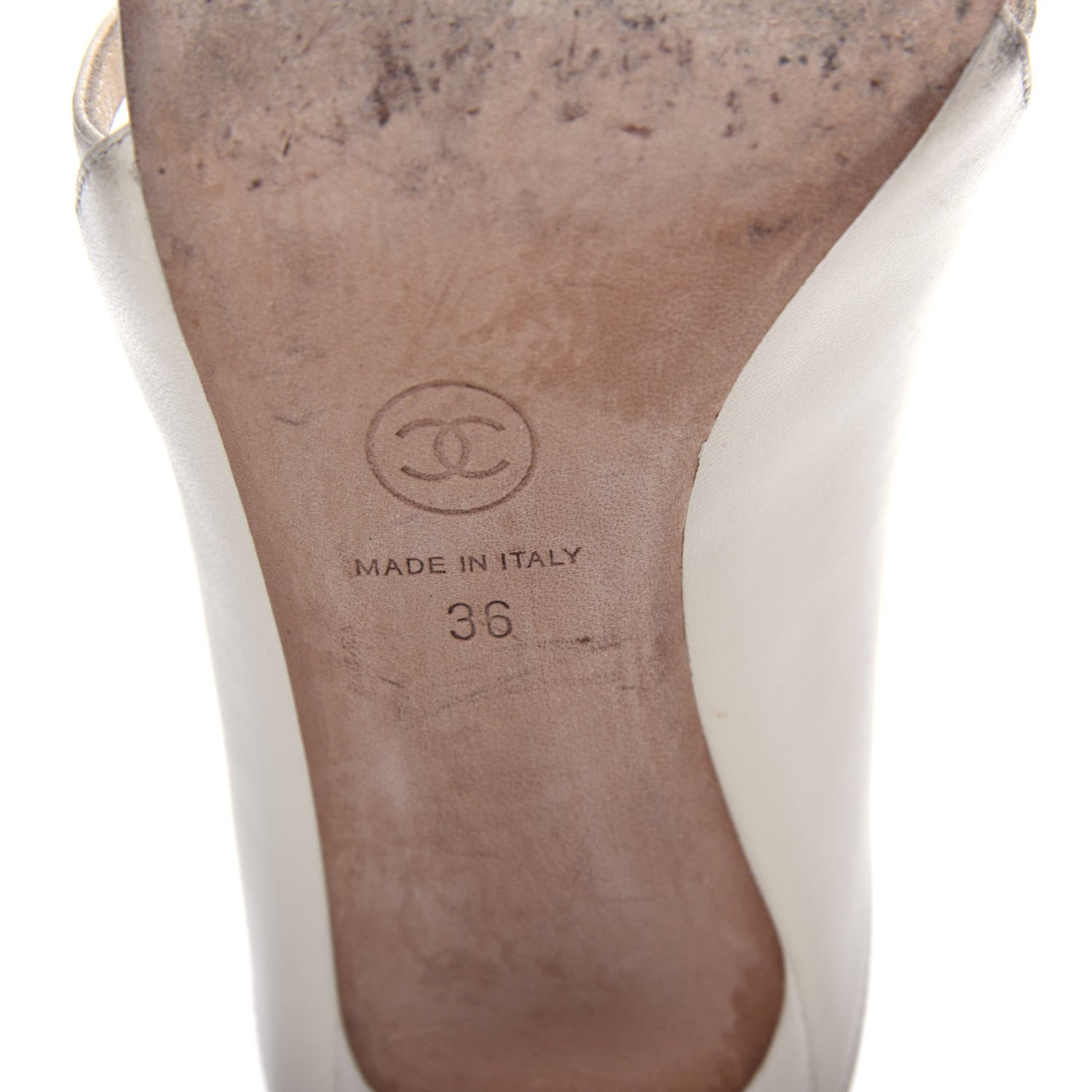 Chanel Lambskin Pearl Open Toe Caged Sandals 36 Ivory 9 of 11