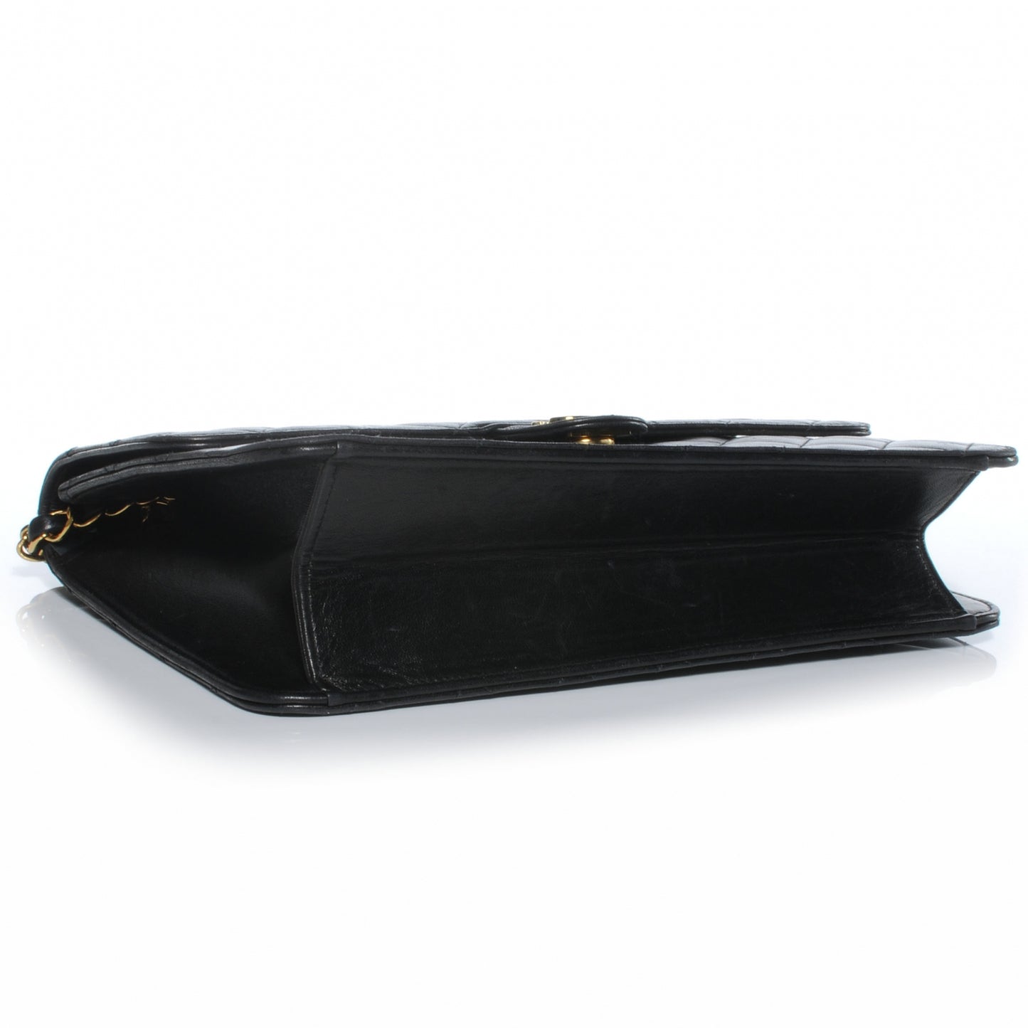 Lambskin Single Flap Black