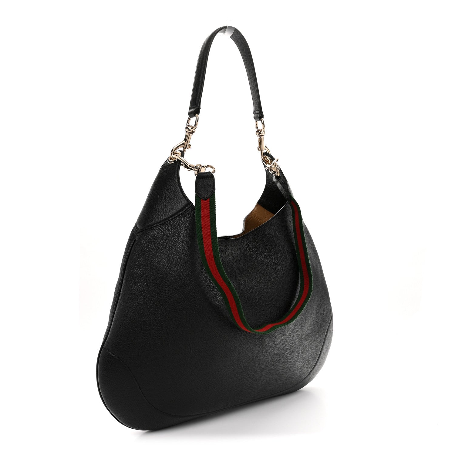 Gucci Soft Grained Calfskin Maxi B Hobo Black 3 of 9
