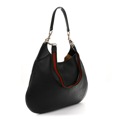 Gucci Soft Grained Calfskin Maxi B Hobo Black 3 of 9