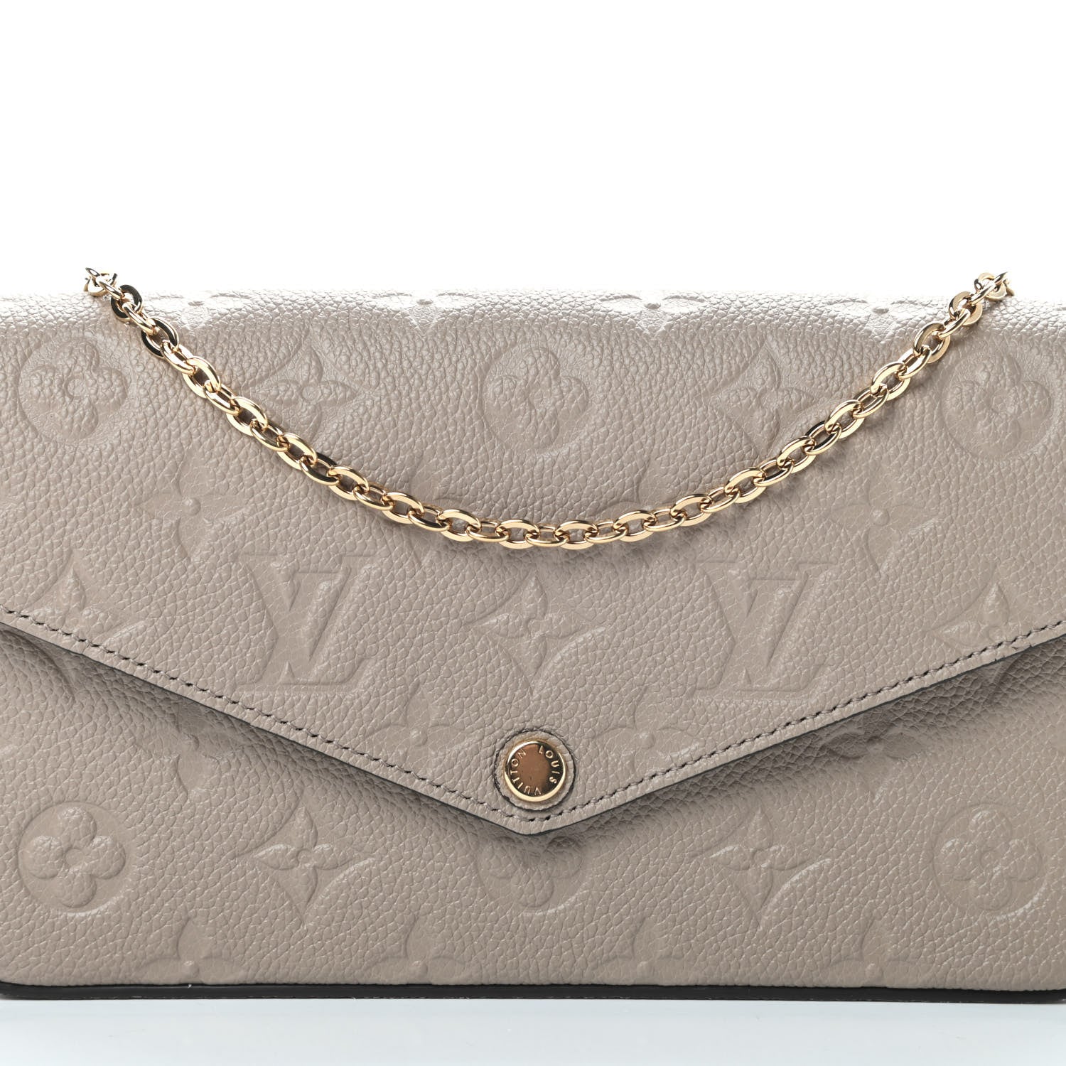 Louis Vuitton Empreinte Pochette Felicie Chain Wallet Tourterelle 9 of 11