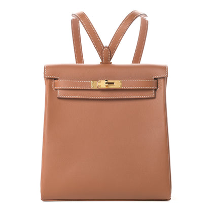 Hermes Evercolor Kelly Ado Backpack Gold 1 of 11