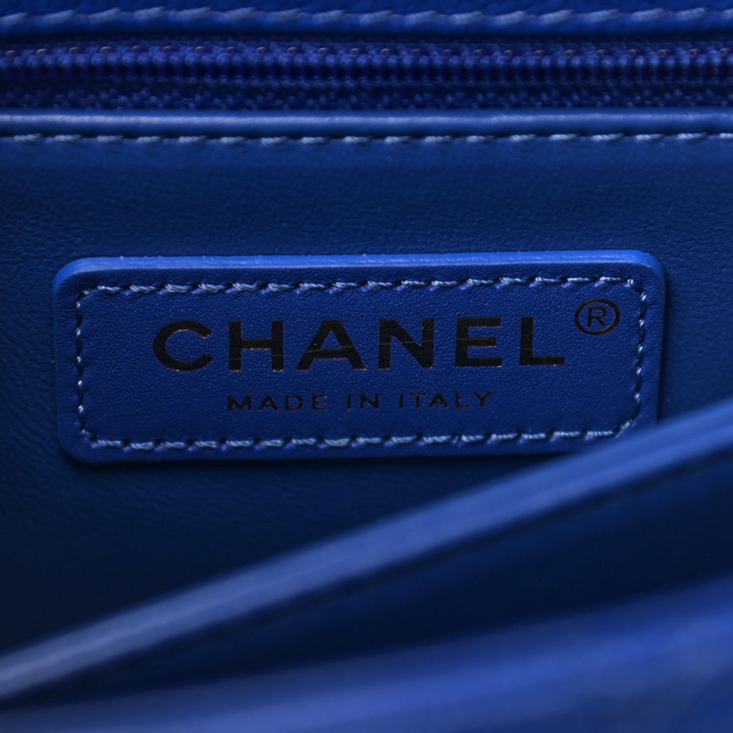 Caviar Quilted Mini Coco Handle Flap Blue