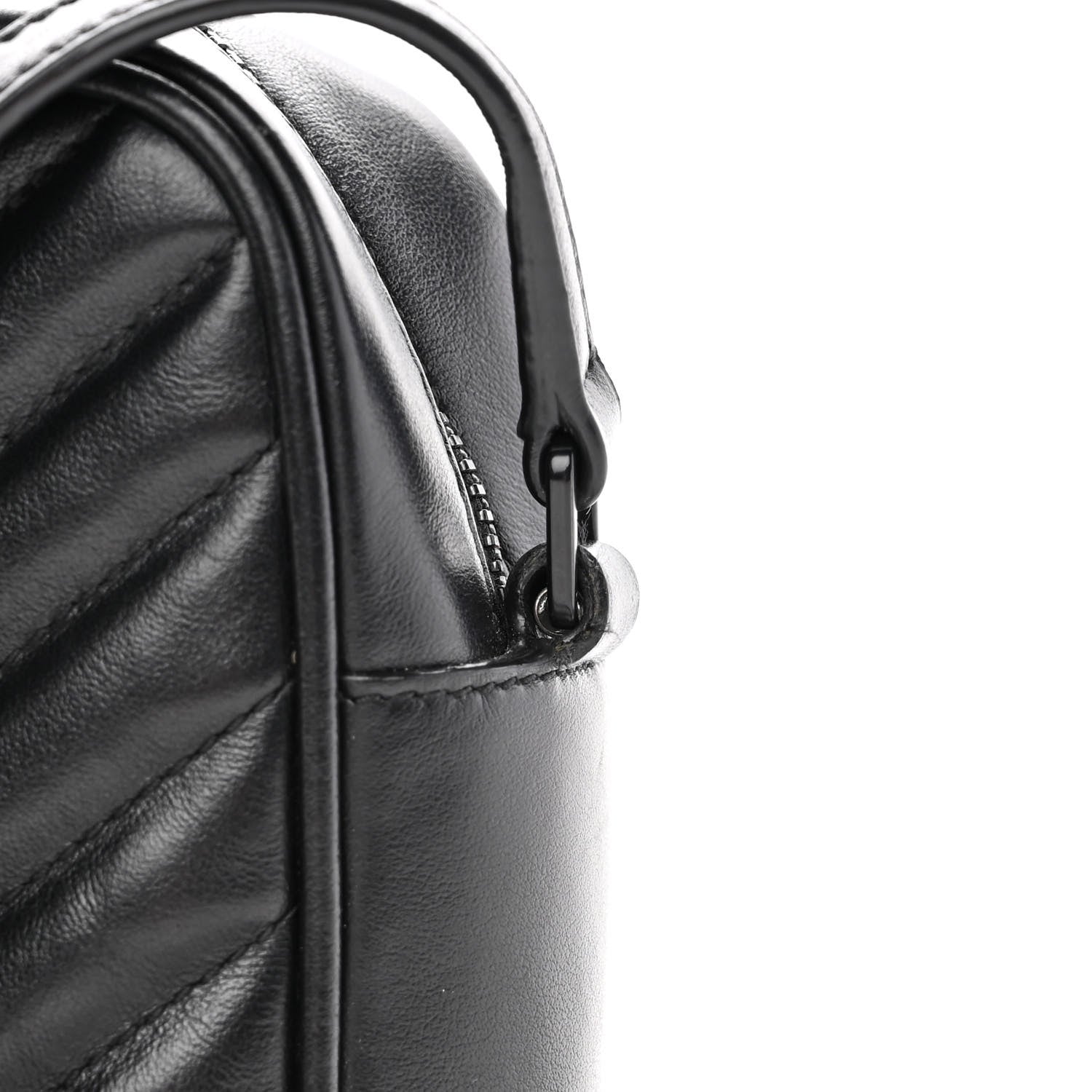 Saint Laurent Calfskin Matelasse Monogram Lou Camera Bag Black 13 of 16