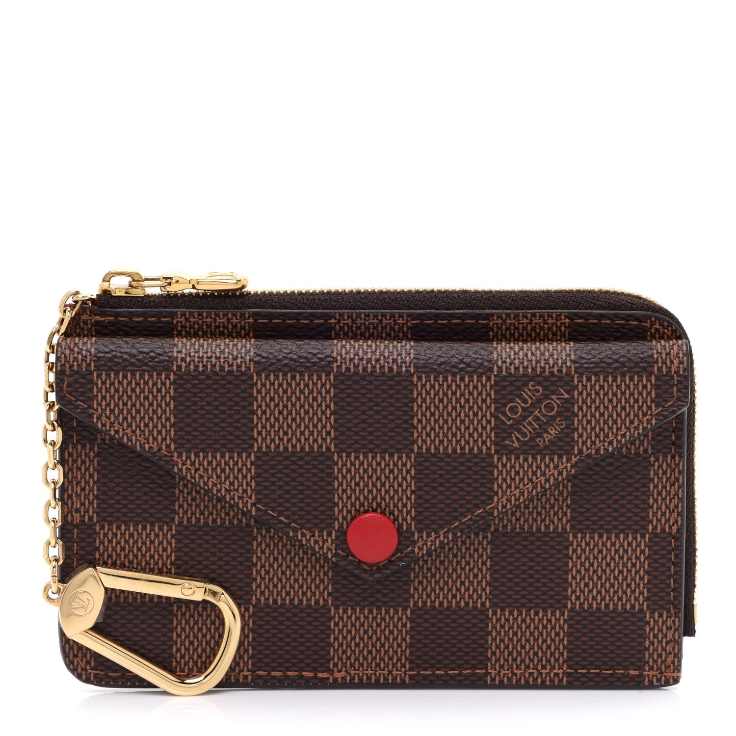 Louis Vuitton Damier Ebene Recto Verso Card Holder Red 1 of 6