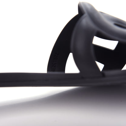 Hermes Rubber Aloha Sandals 36 Black 10 of 11