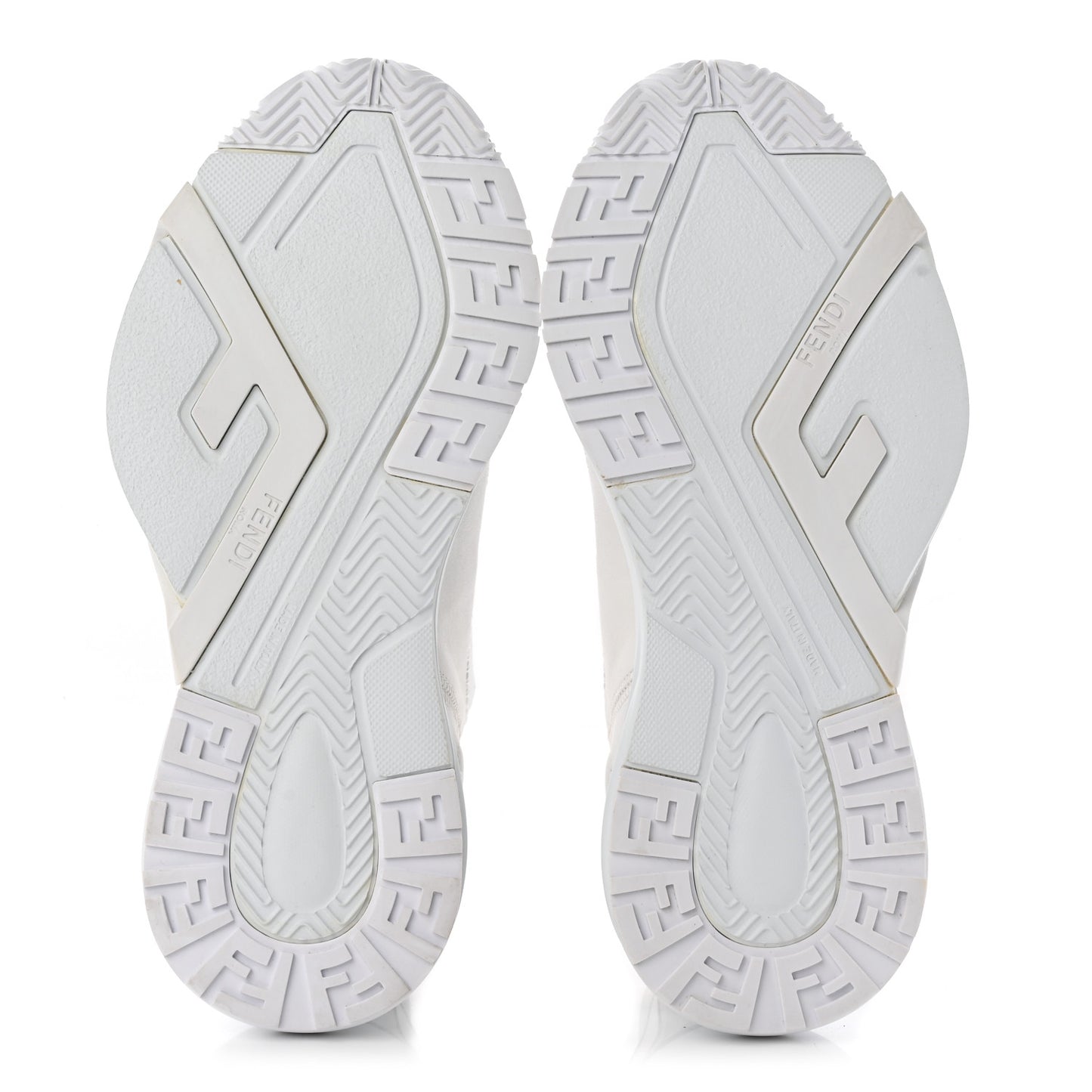 Vitello Womens Fendi Flow Low Top Sneakers 35 Ultra White