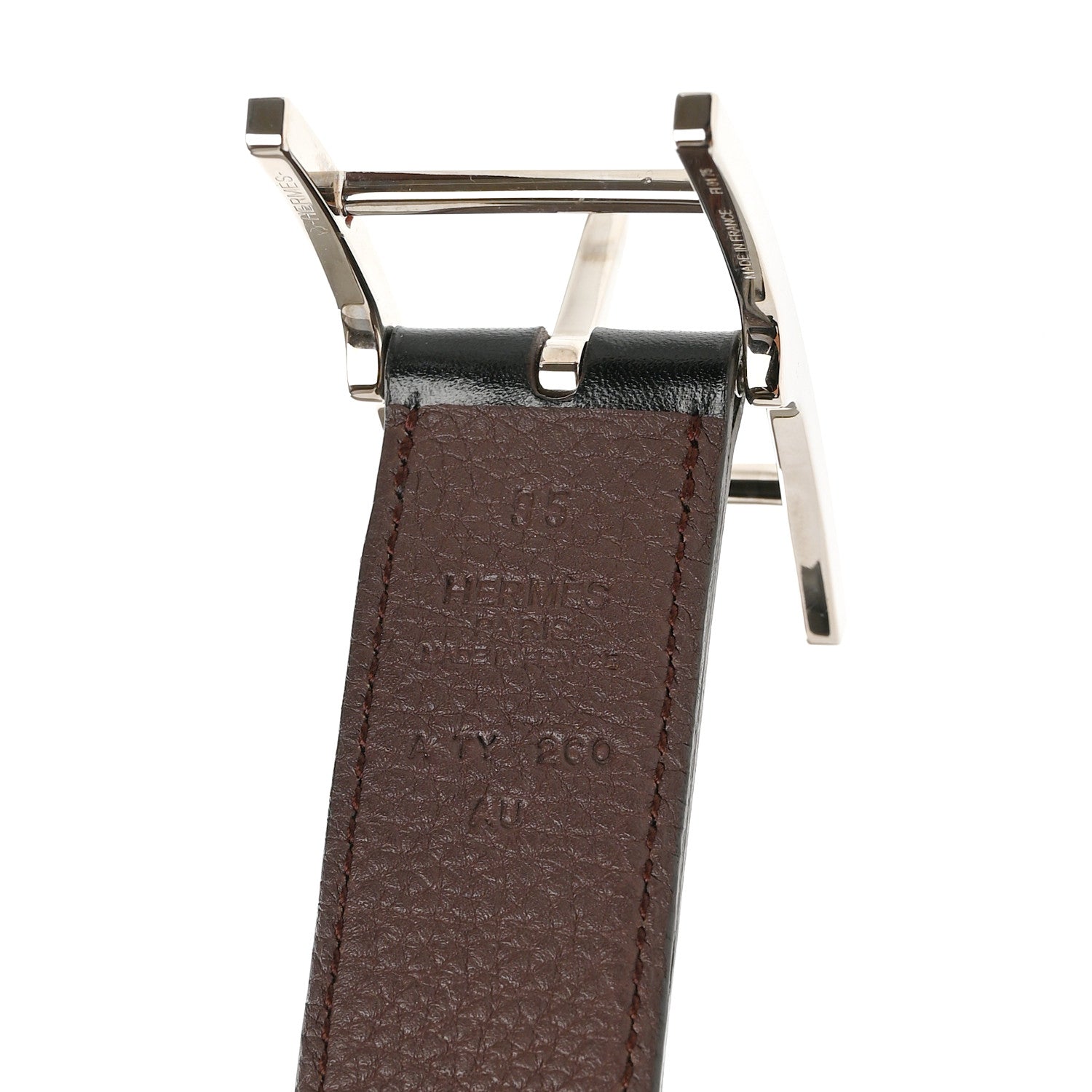 Hermes Box Togo 32mm Hapi Belt 95 38 Black Prune 5 of 6