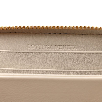 Bottega Veneta Nappa Intrecciato Zip Around Coin Purse White Orange 6 of 7