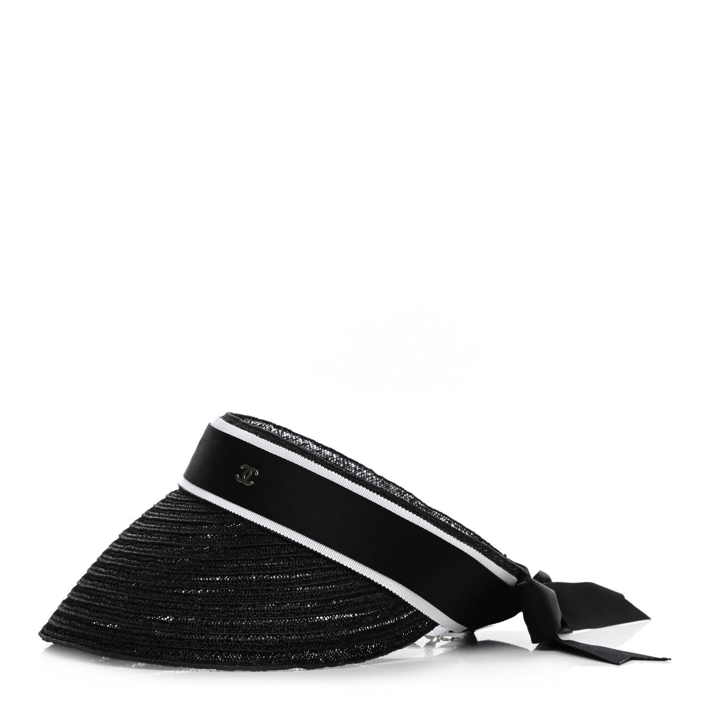 Abaca Cotton Ribbon Visor S Black