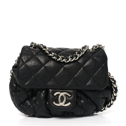 Chanel Washed Lambskin Quilted Mini Chain Around Flap Black 1 of 10
