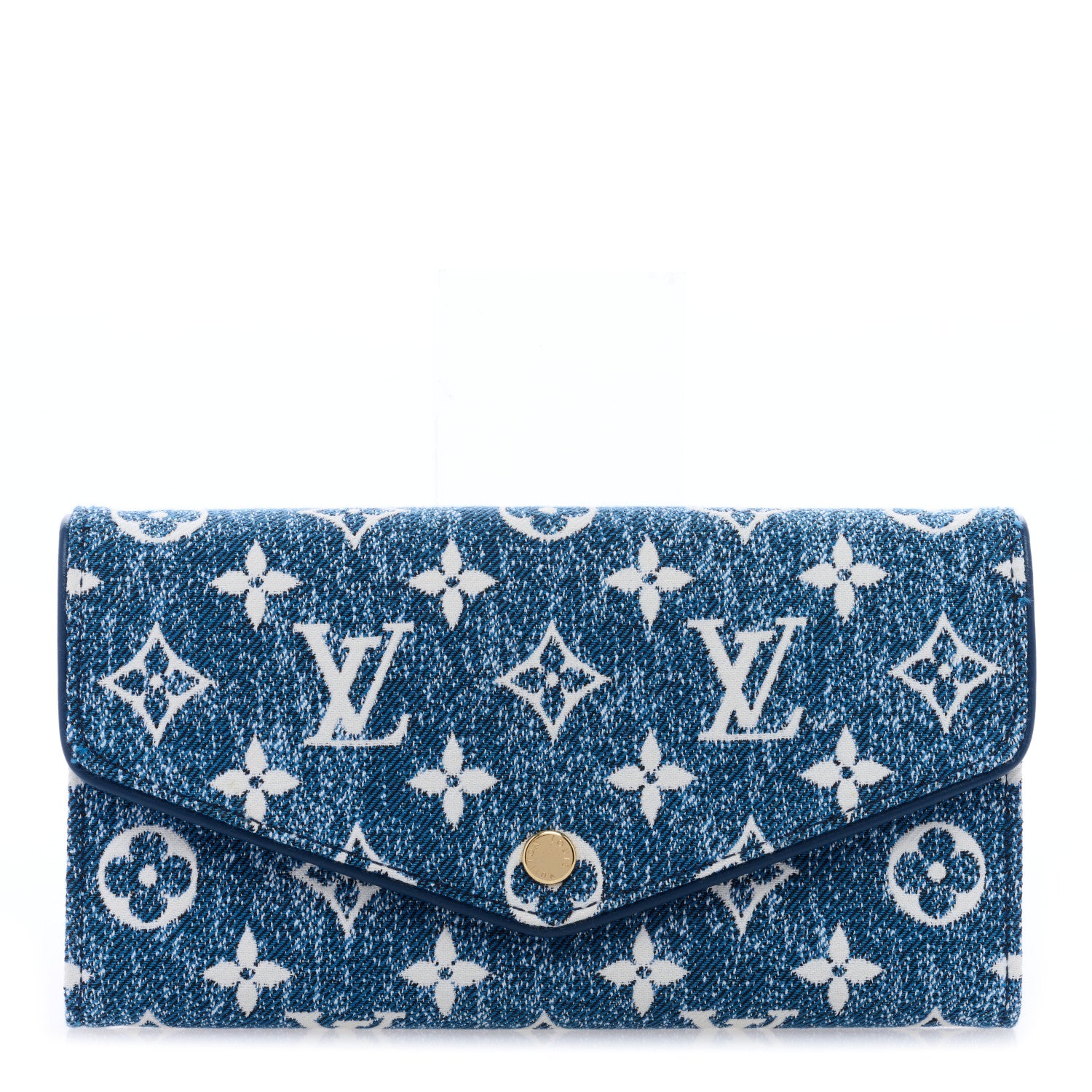 Louis Vuitton Monogram Jacquard Denim Sarah Wallet Bleu 1 of 6