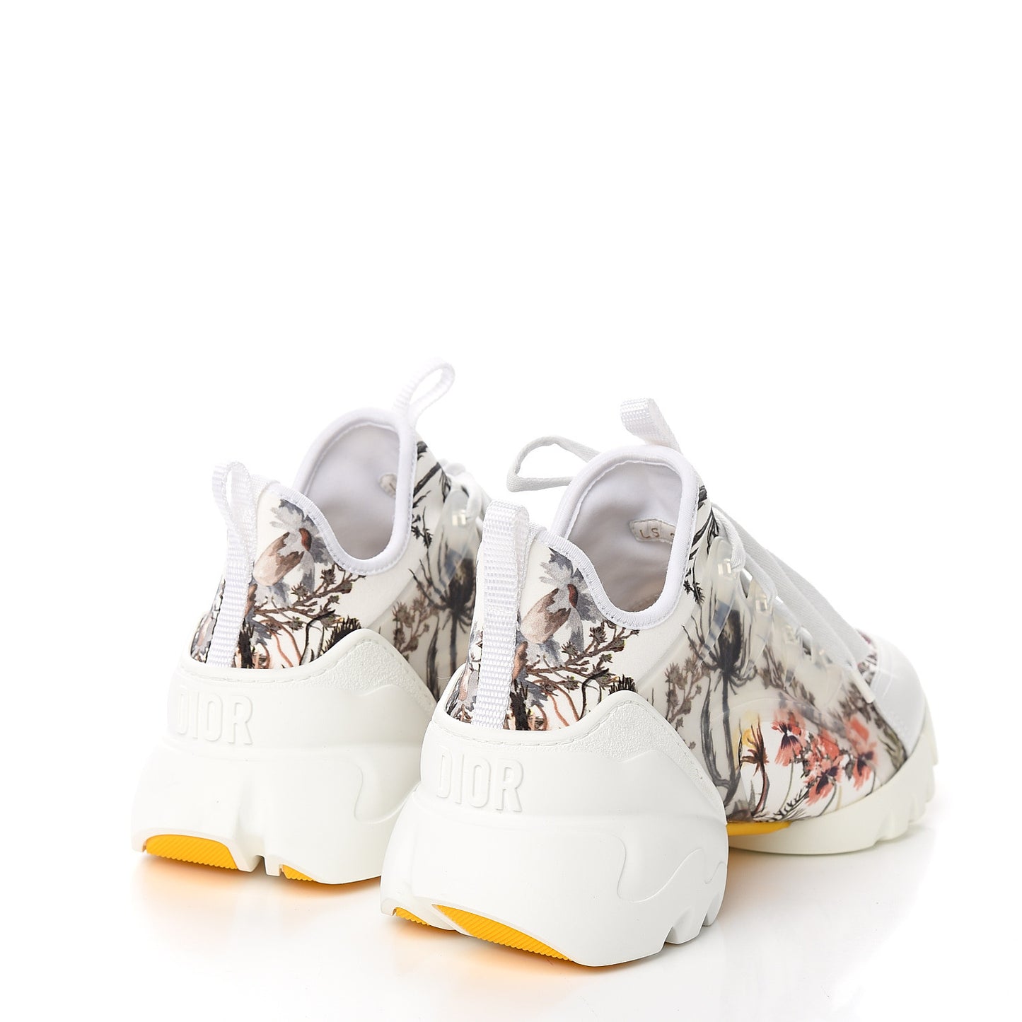 Neoprene Rubber Champetre Print Womens D-Connect Sneakers 39.5 White Multicolor