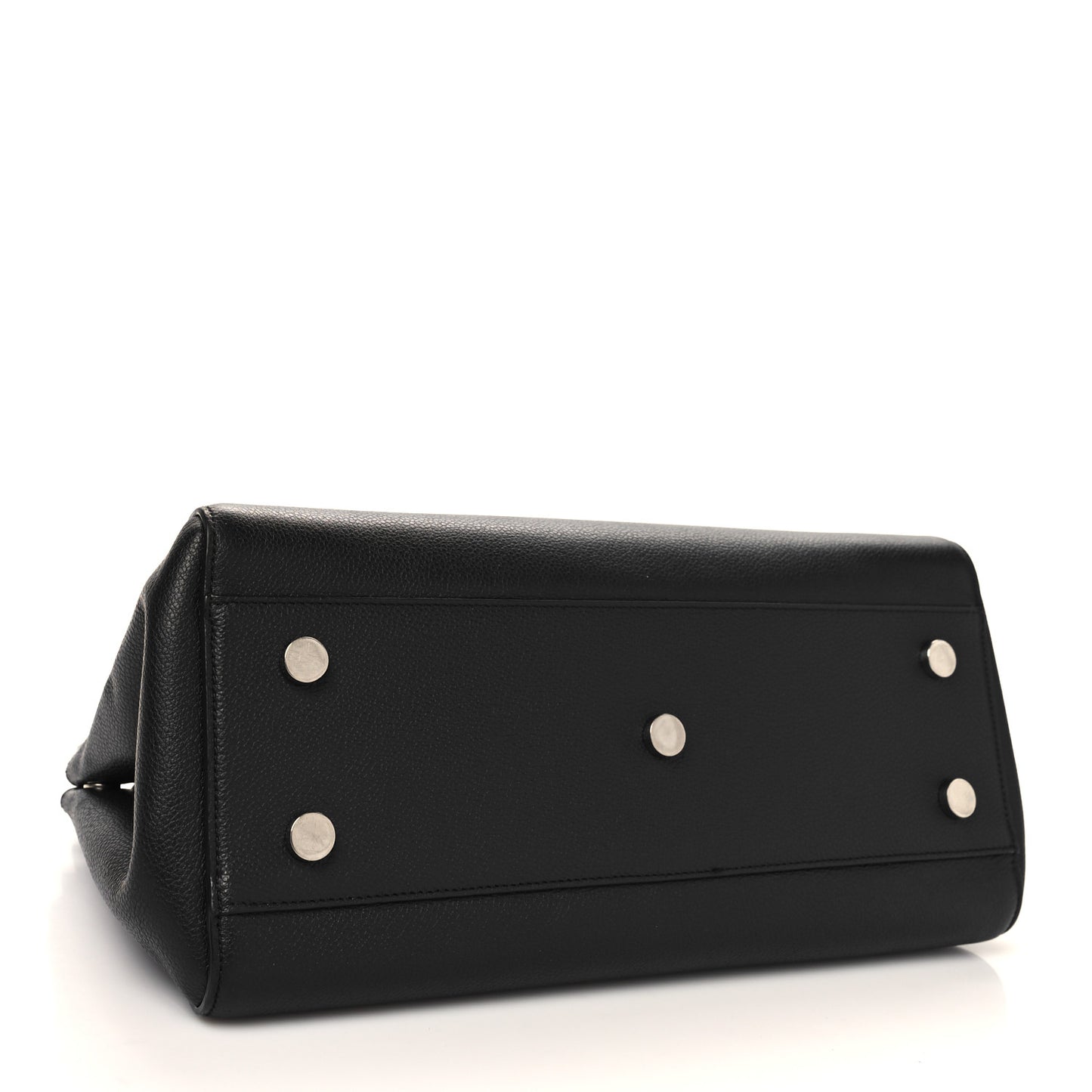 Grained Calfskin Small Cabas Rive Gauche Black