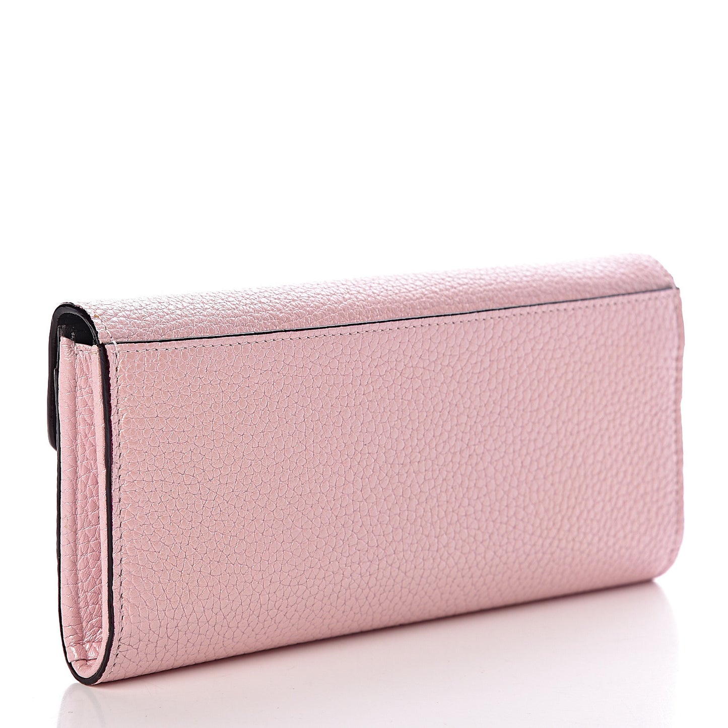 Metallic Bullcalf Diorissimo Slim Envelope Wallet Pink