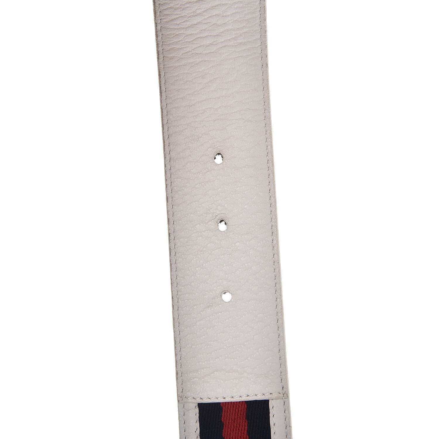 Gucci Calfskin Web Interlocking G Belt 90 36 White 6 of 7
