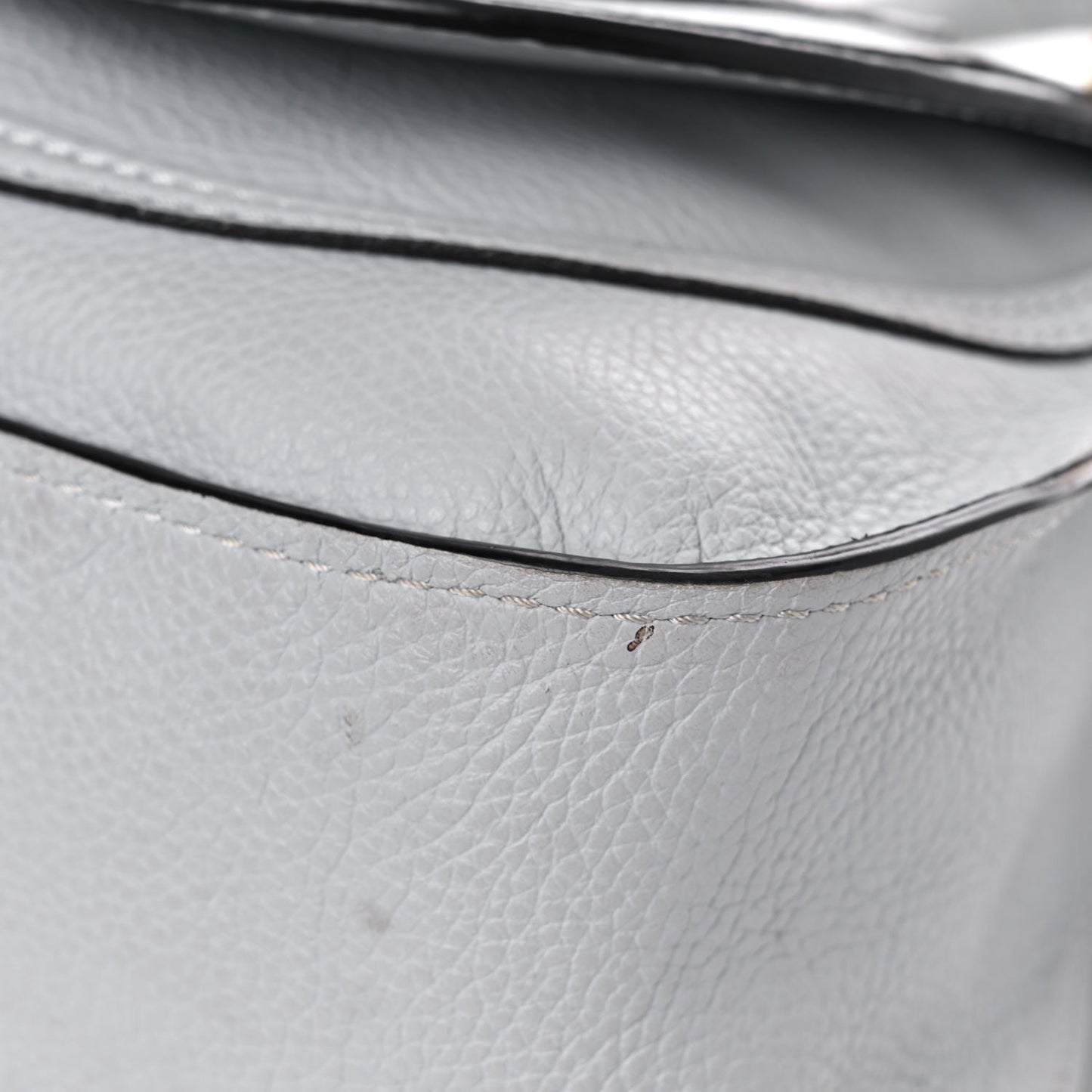 Calfskin Small Marcie Satchel Airy Grey