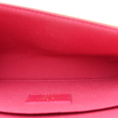 Louis Vuitton Damier Azur Studded Pochette Felicie Chain Wallet Fuchsia 6 of 13