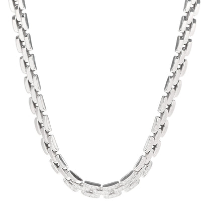 Cartier 18K White Gold Diamond Maillon Panthere Necklace 1 of 6