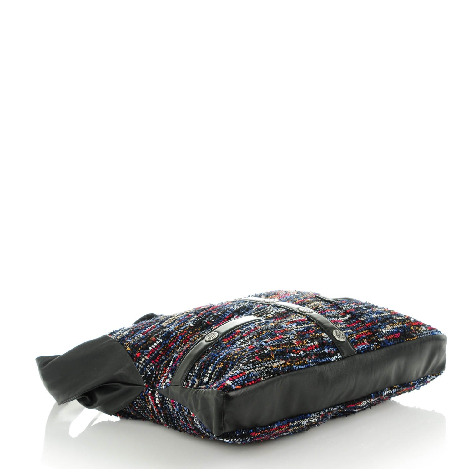 Chanel Tweed Lambskin Large Girl Bag Multicolor Black 4 of 7