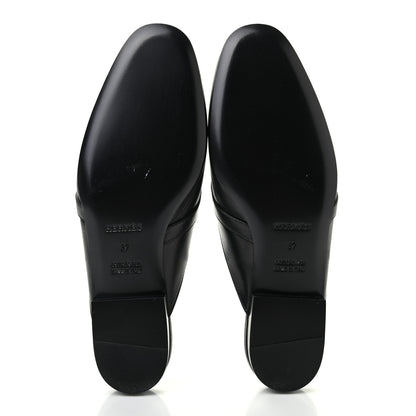 Hermes Goatskin Oz Mules 37 Black 5 of 9