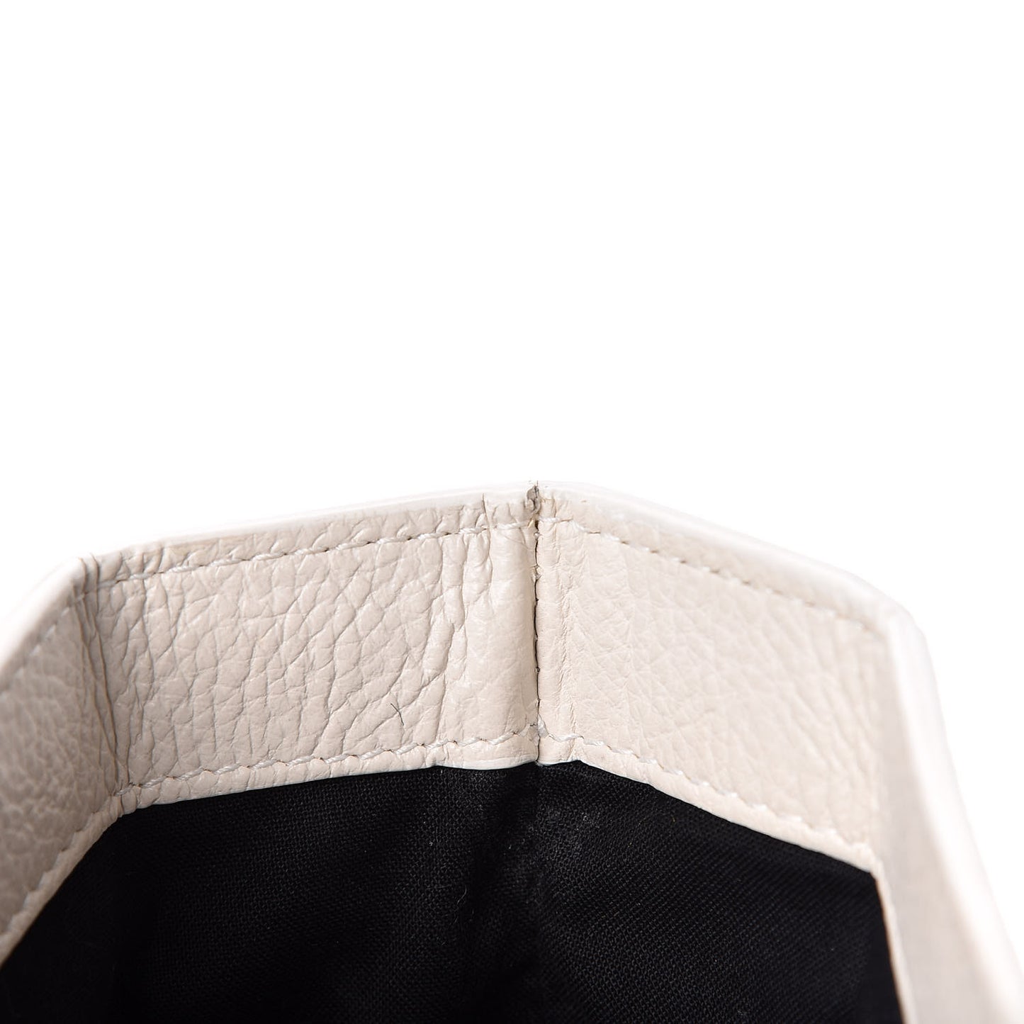 Calfskin Logo Small Shopping Tote White
