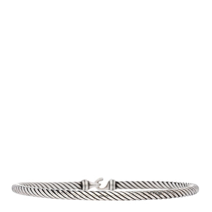 David Yurman Sterling Silver 3mm Cable Buckle Bracelet 2 of 3