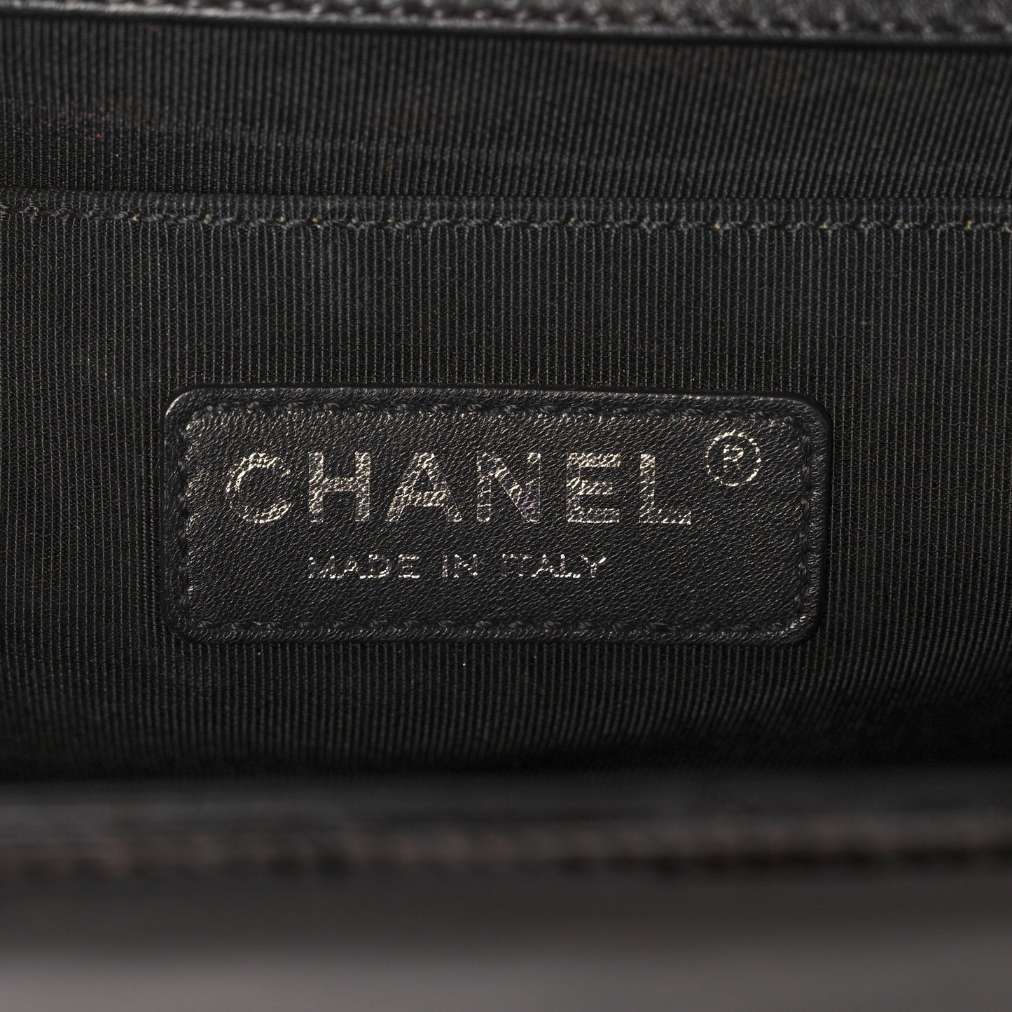 Patent Calfskin Quilted Medium Boy Flap Black