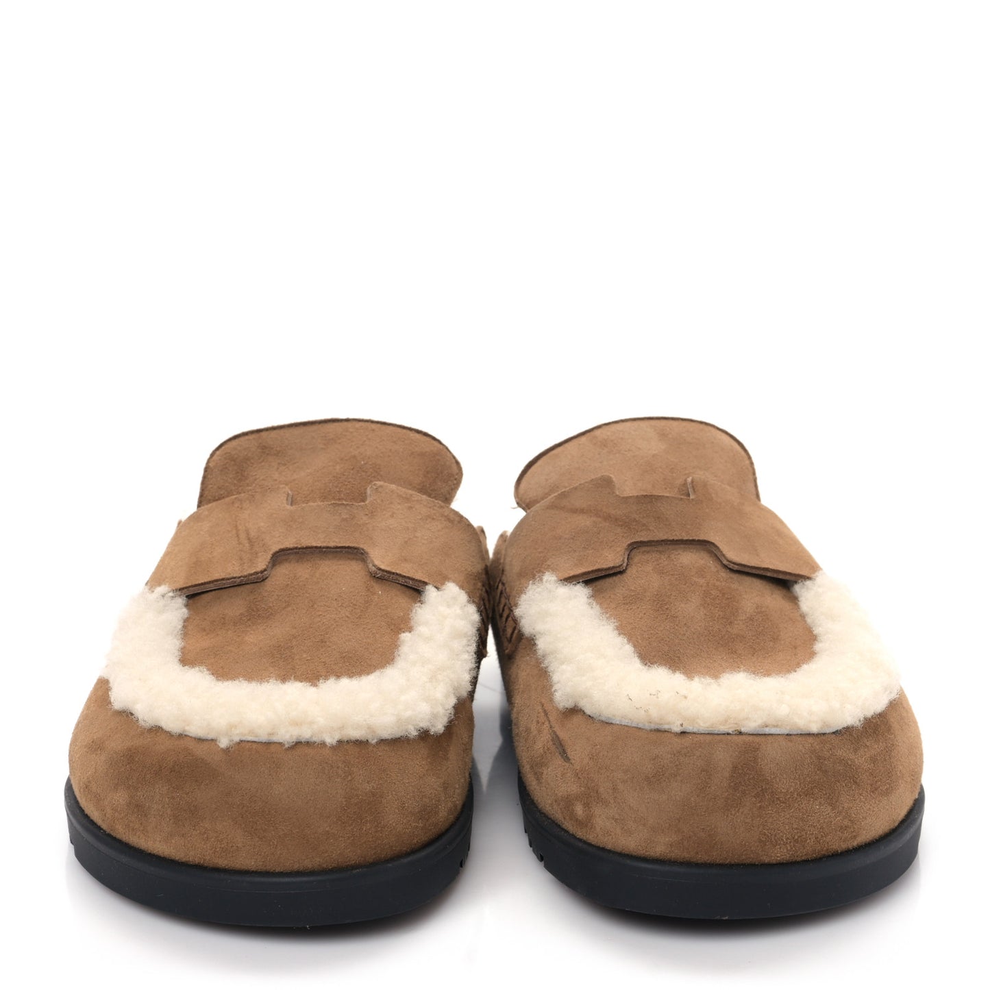 Suede Goatskin Shearling Go Mules 38 Brun Frume Ecru