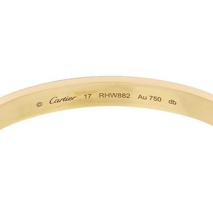 Cartier 18K Yellow Gold LOVE Bracelet 17 6 of 9