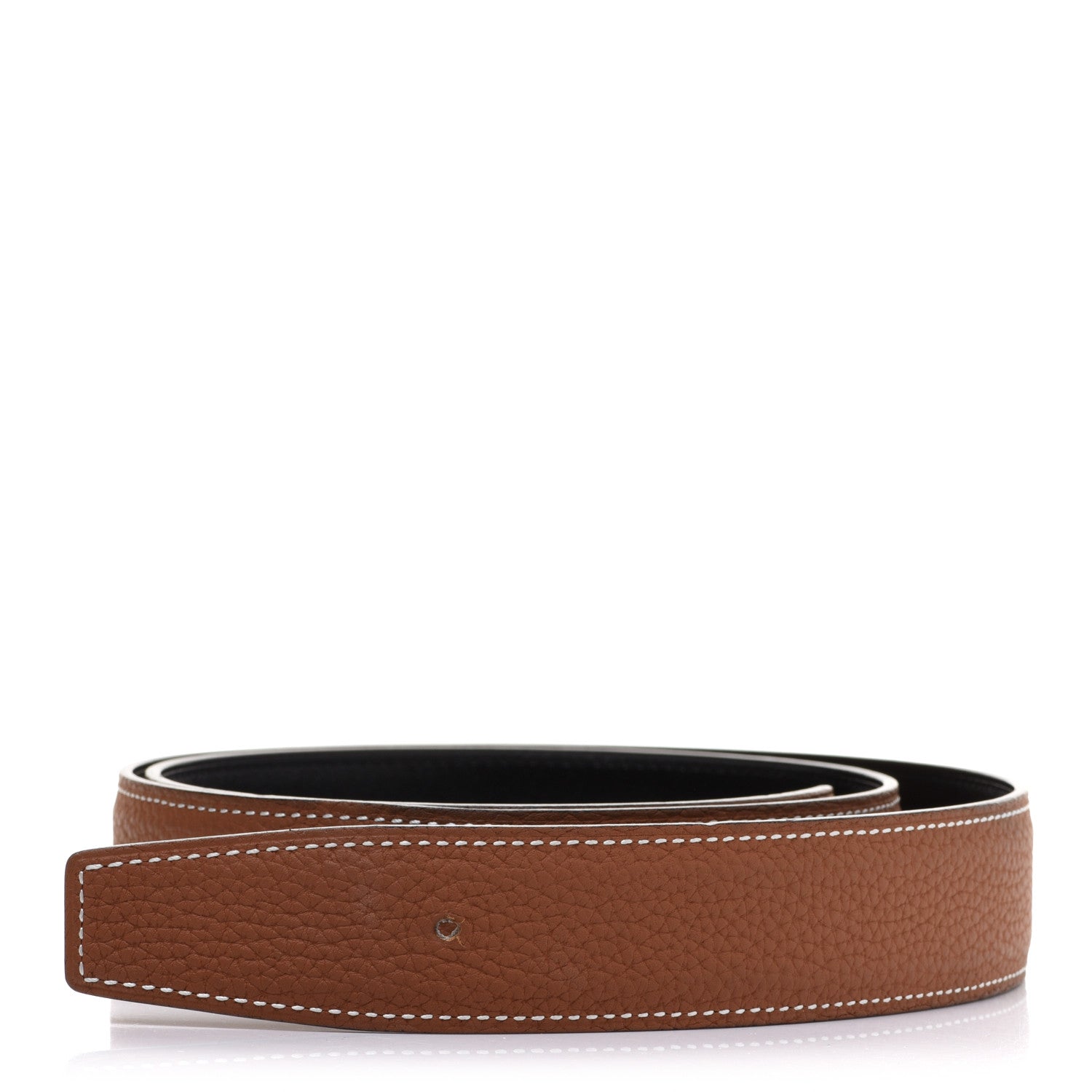 Hermes Box Togo 32mm Belt Strap 90 Black Gold 1 of 8