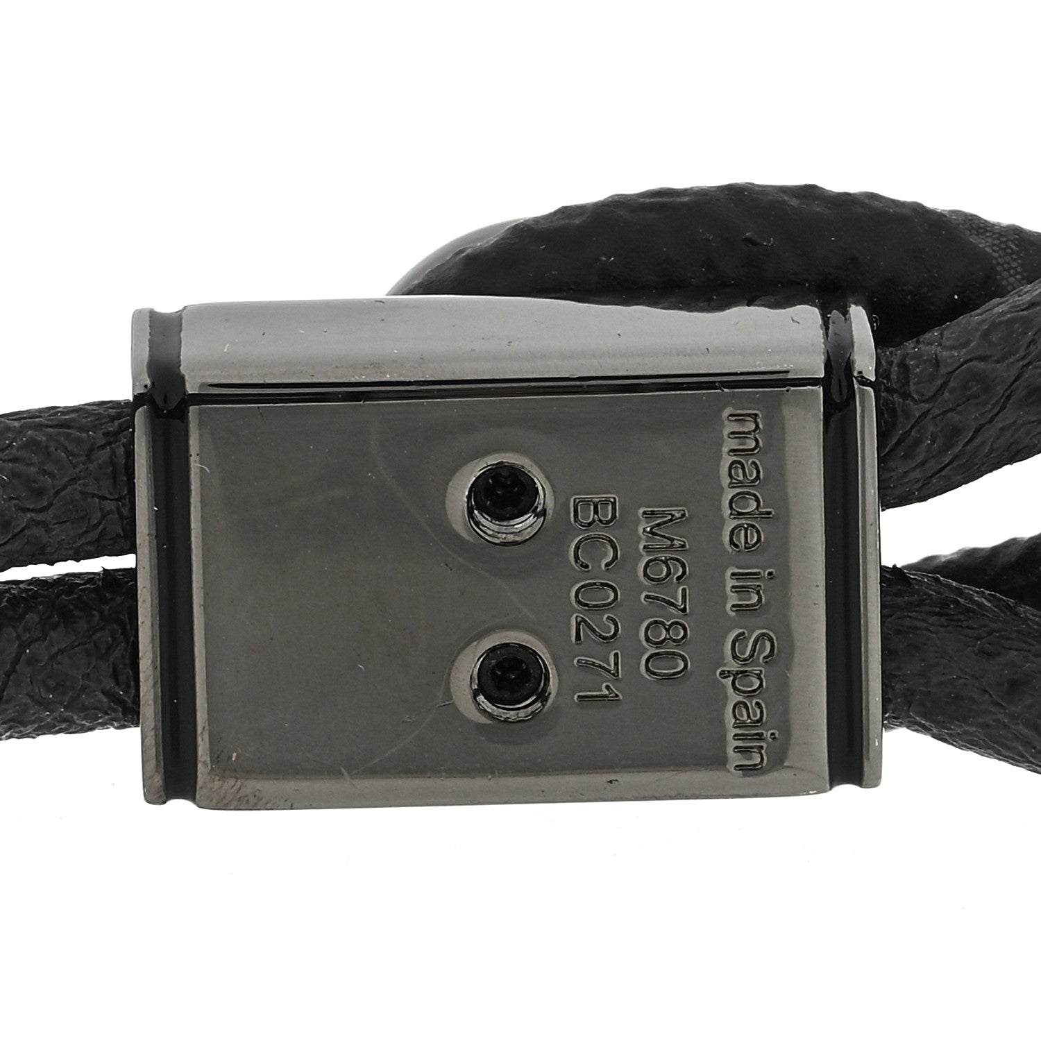 Louis Vuitton Monogram Eclipse Taiga Loop It Bracelet Black 3 of 3
