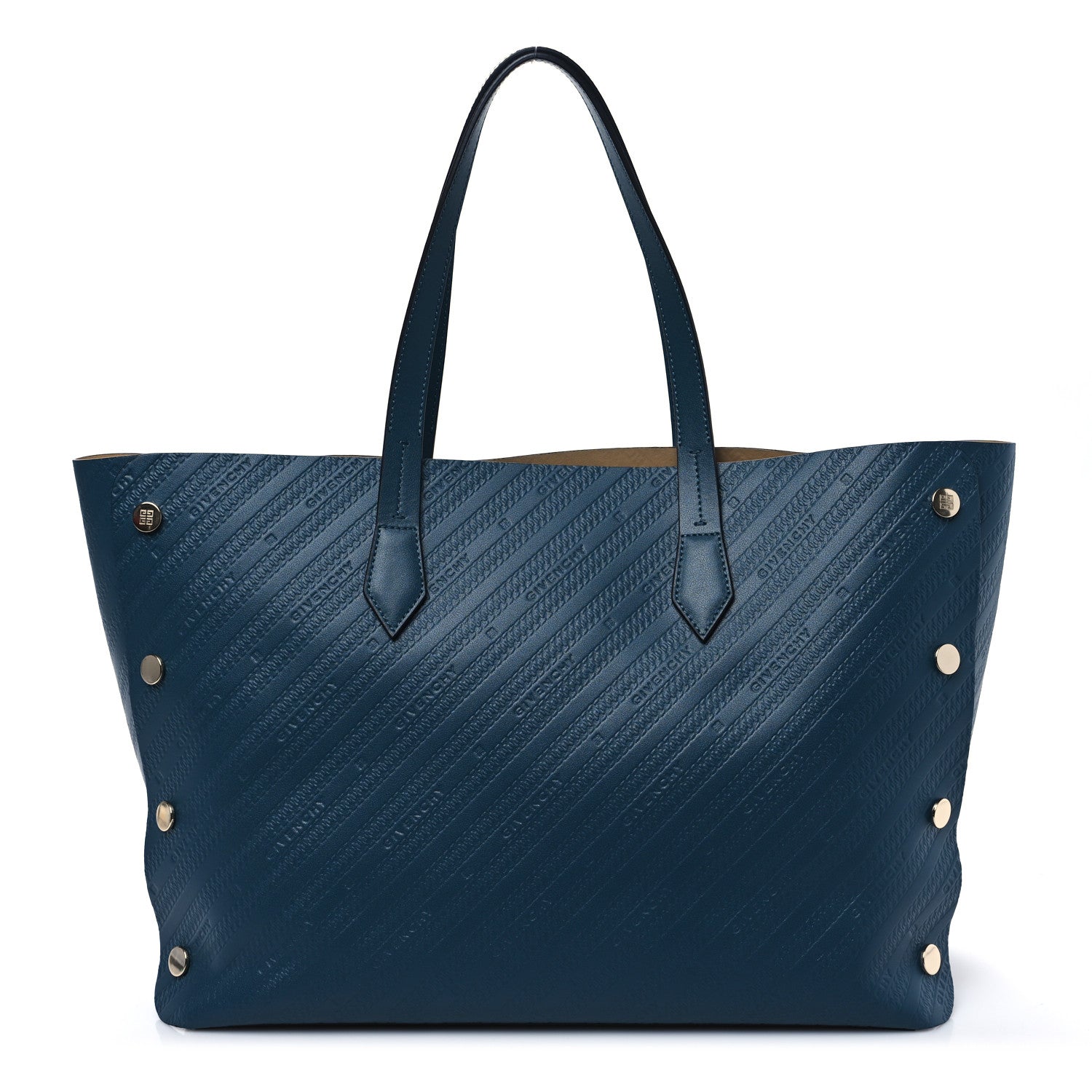 Givenchy Calfskin Chain Embossed Medium Bond Shopper Tote Black 1 of 11