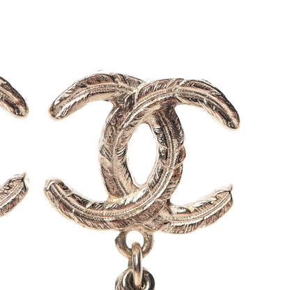 Chanel Feather CC Drop Earrings Gold 7 of 8
