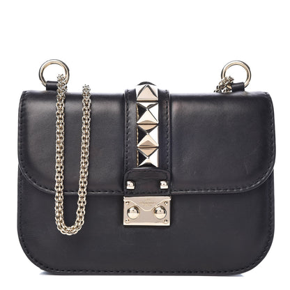Valentino Garavani Vitello Small Glam Lock Rockstud Flap Black 1 of 11