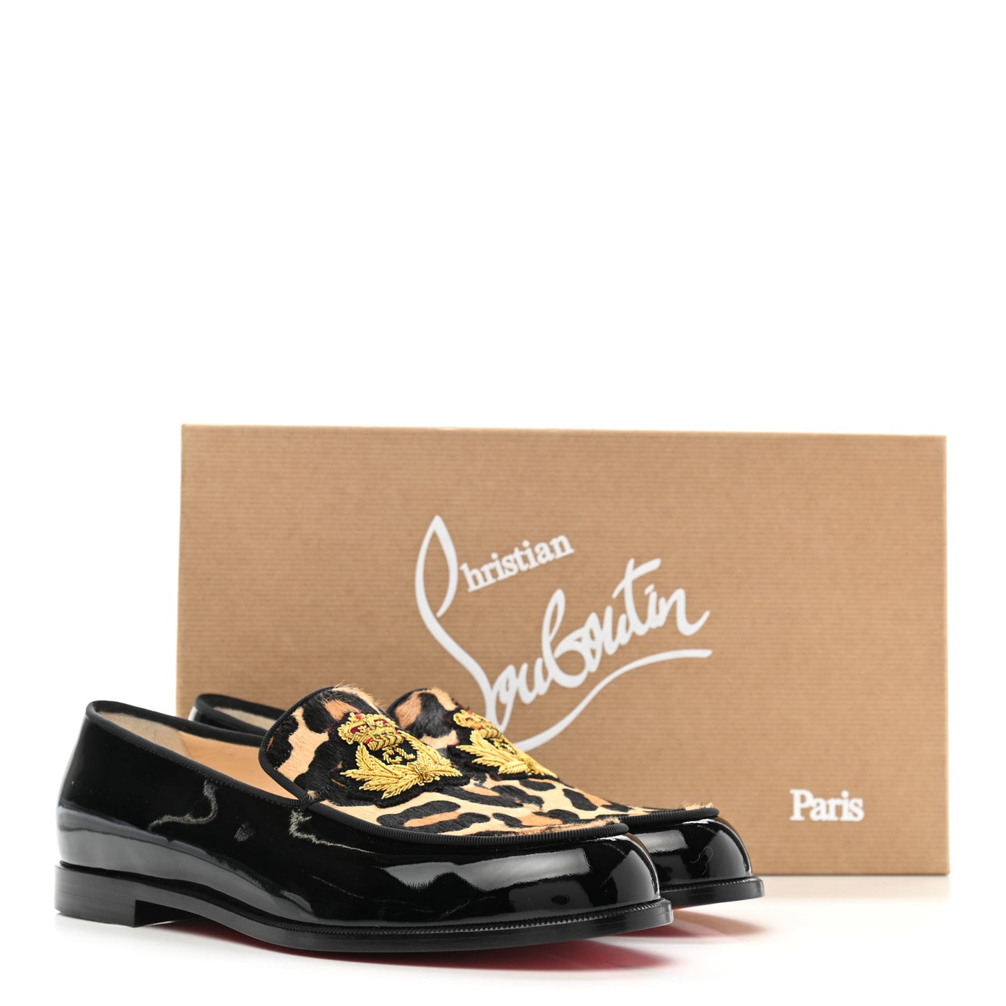 Pony Hair Patent Womens Laperouza Loafers 37.5 Black