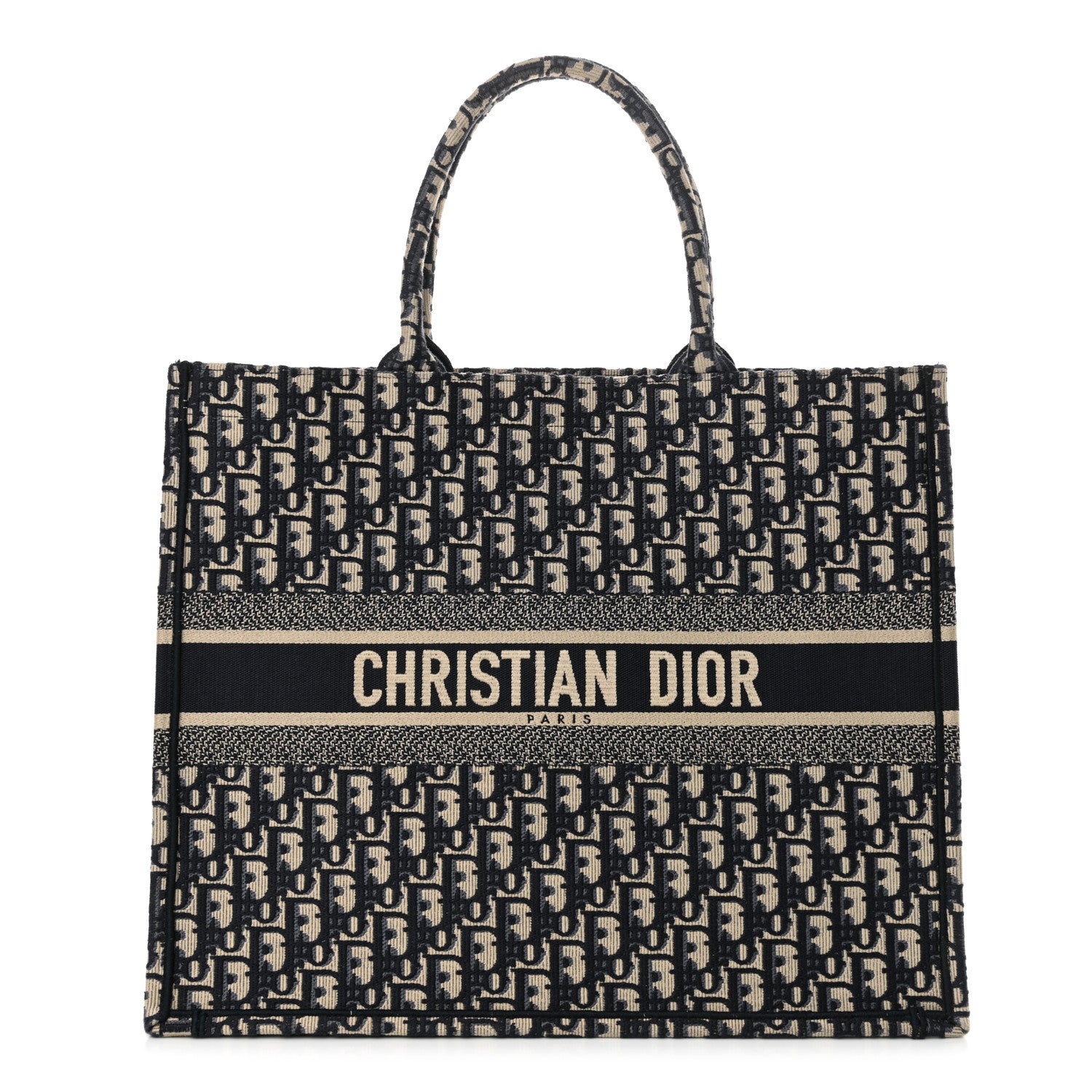 Christian Dior Oblique Large Book Tote Blue Multicolor 1 of 12