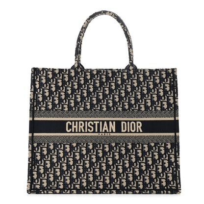 Christian Dior Oblique Large Book Tote Blue Multicolor 1 of 12