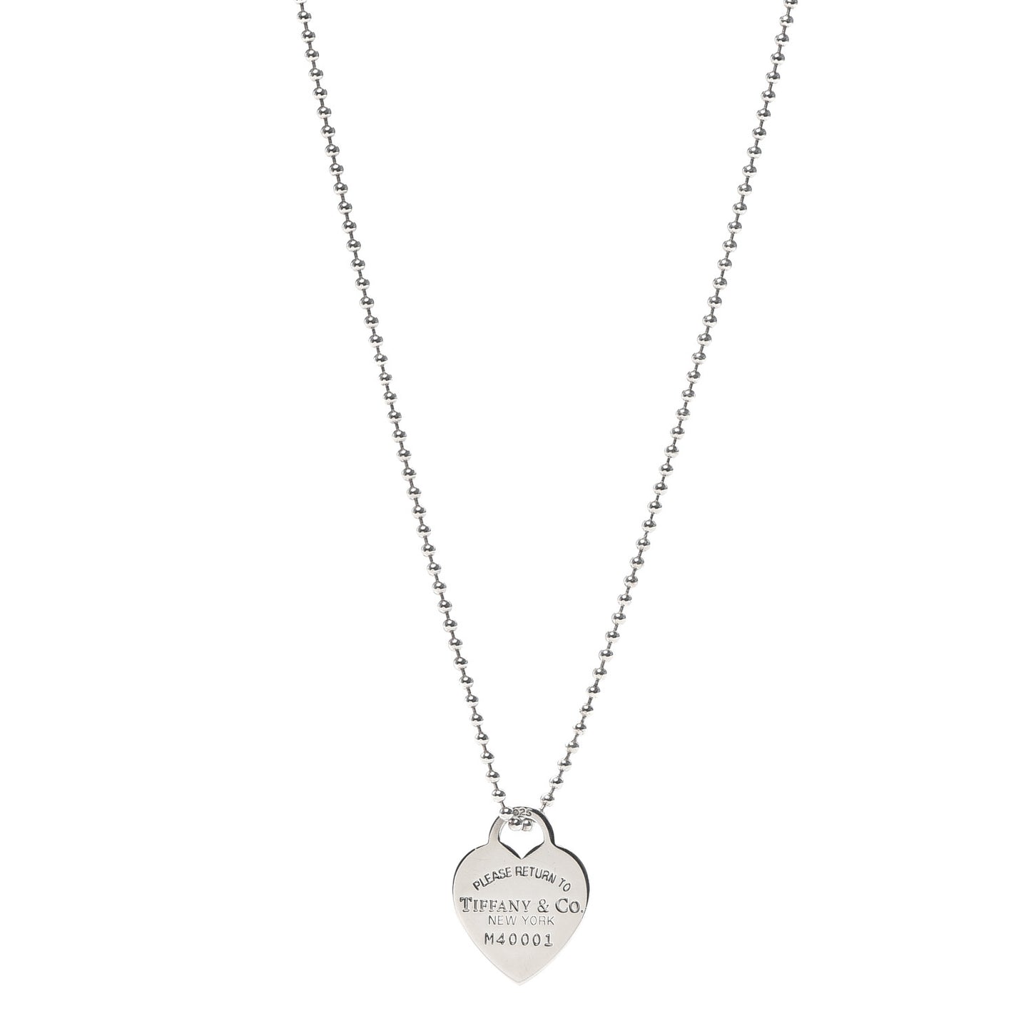 Sterling Silver Long Return to Tiffany Heart Pendant Necklace