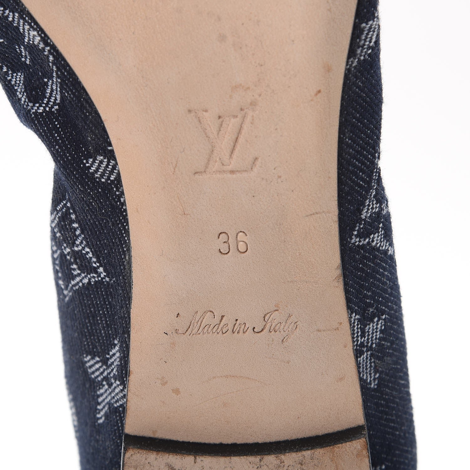 Louis Vuitton Monogram Denim Elba Ballerina Flats 36 Marine 8 of 10