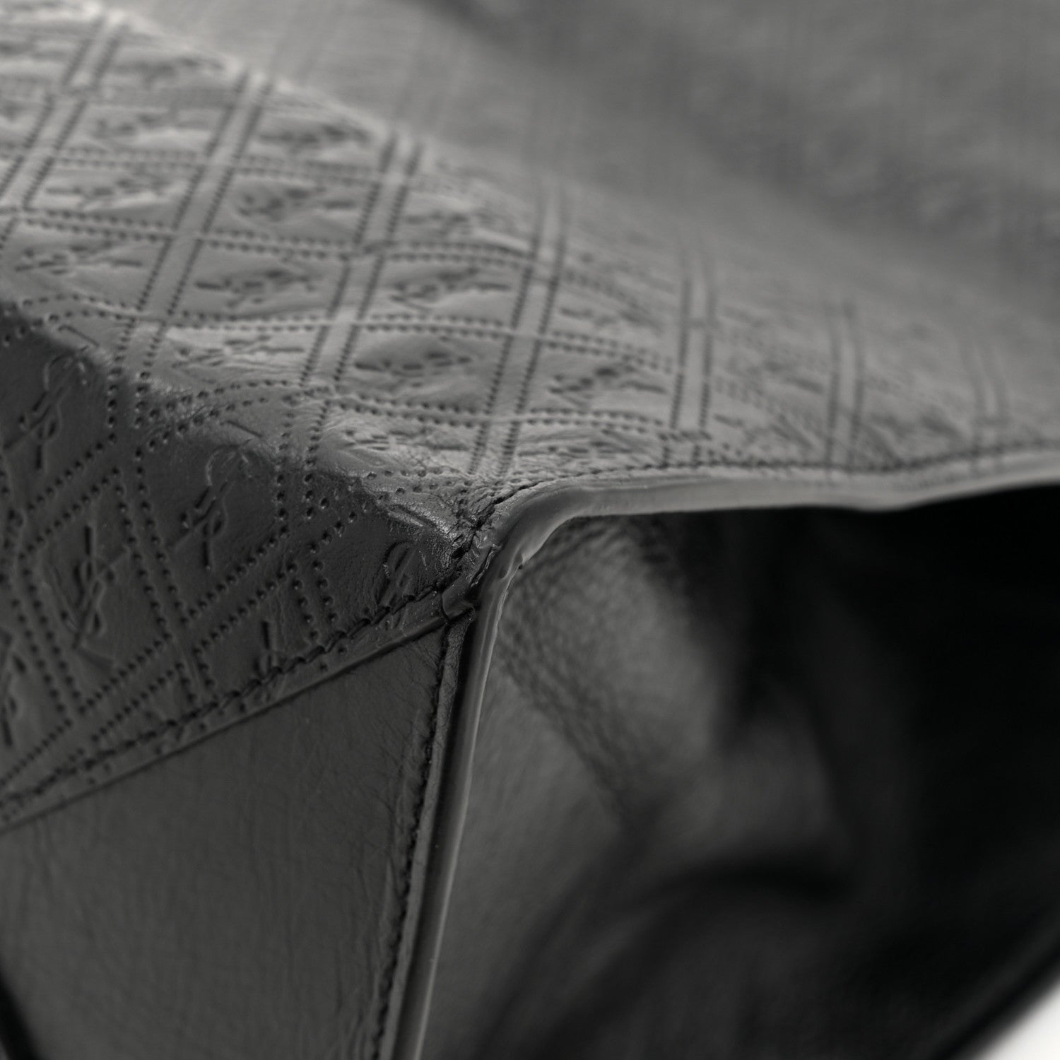Saint Laurent Calfskin Monogram Deli Paper Bag  Vintage Black 10 of 10