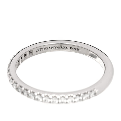 Tiffany Platinum Diamond Grace Half Circle Wedding Band Ring 50 5.5 4 of 4
