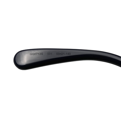 Gucci Acetate Square GG Web Sunglasses GG0714S Black 7 of 9