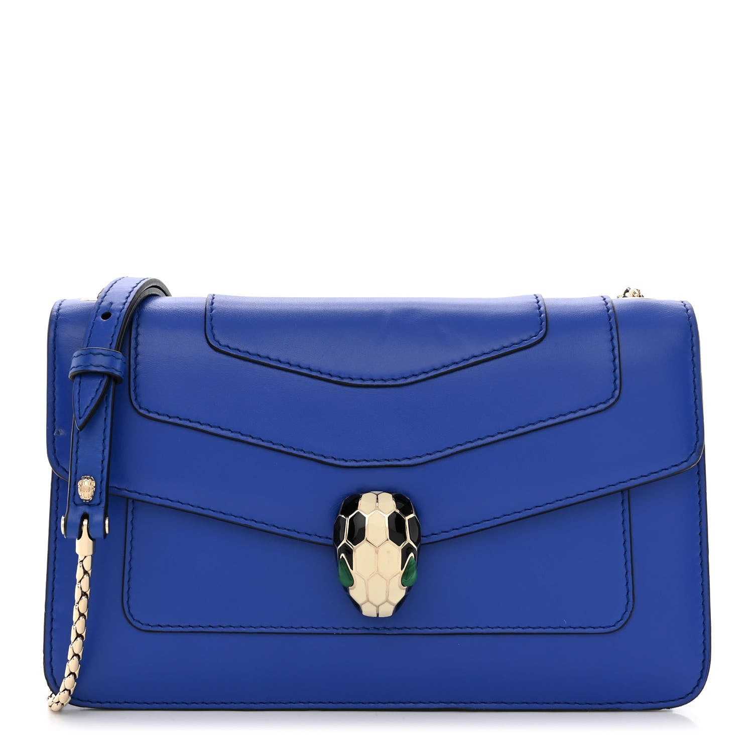 Bulgari Calfskin Serpenti Forever Crossbody Bag Blue 3 of 15