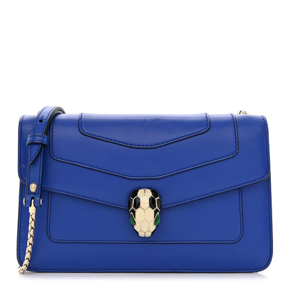 Bulgari Calfskin Serpenti Forever Crossbody Bag Blue 3 of 15