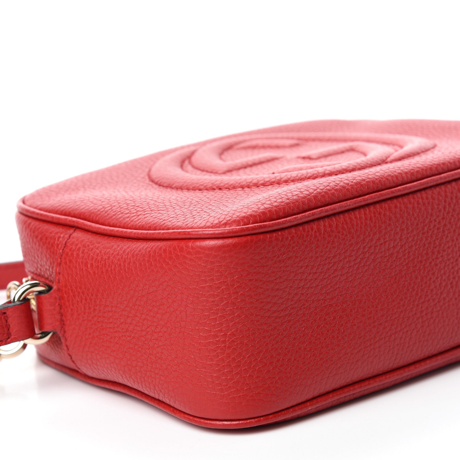 Gucci Pebbled Calfskin Small Soho Disco Bag Tabasco Red 6 of 10