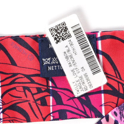 Hermes Silk Jungle Love Rainbow Twilly Rose Vif Encre White 5 of 5