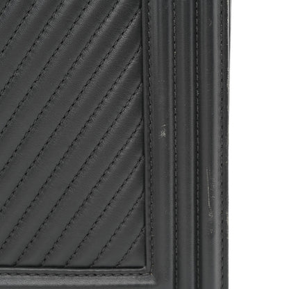 Chanel Calfskin Chevron Quilted New Medium Boy Flap Dark Grey 13 of 15